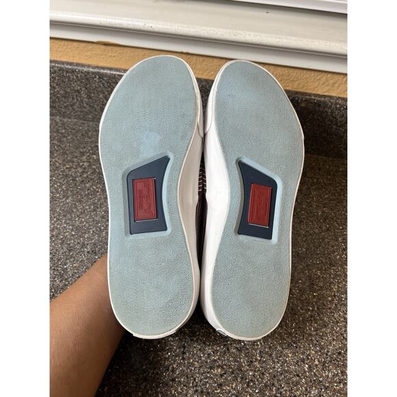 Converse Jack Purcell Burgundy Striped Slip On Mens 9 Sneaker Skate Shoes Casual - Picture 9 of 11